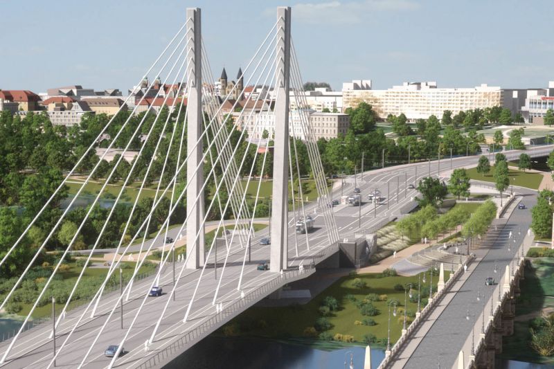 Series of bridges Magdeburg